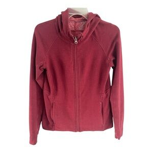 Lululemon Full Zip Up Hoodie Sweatshirt Cranberry Maroon Red Size 8
